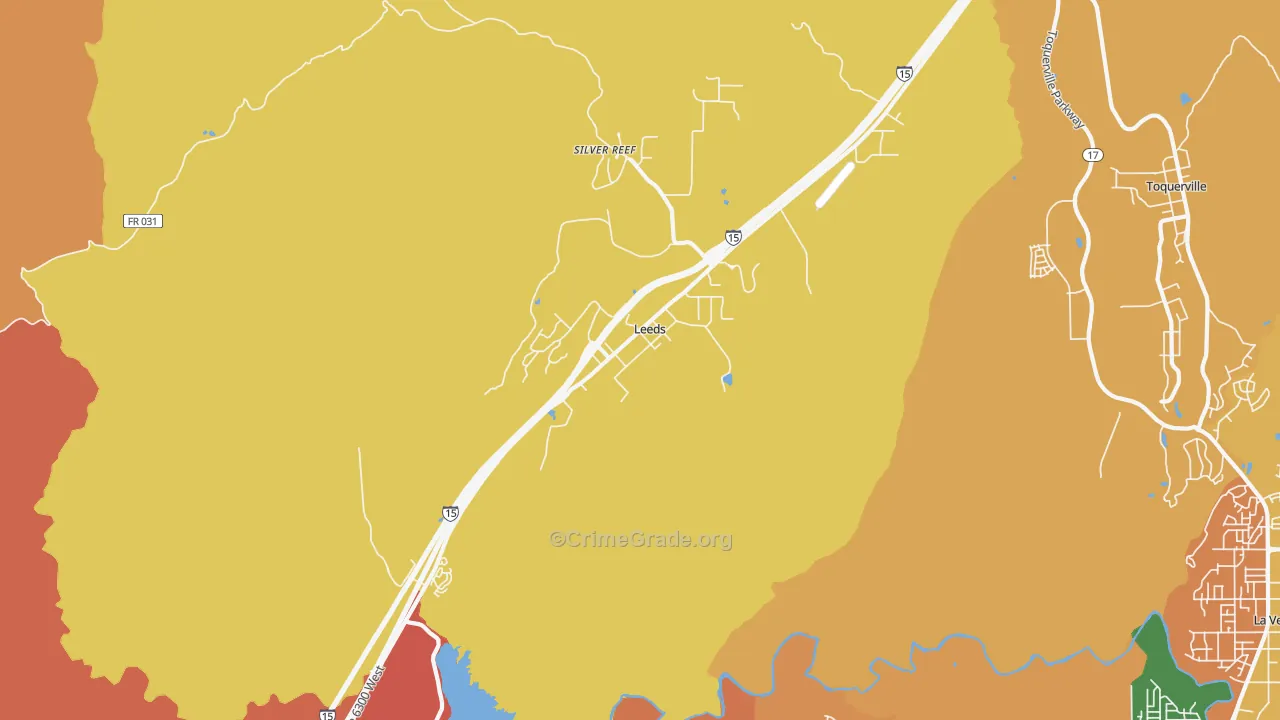 Leeds, UT Map of Murder Rates