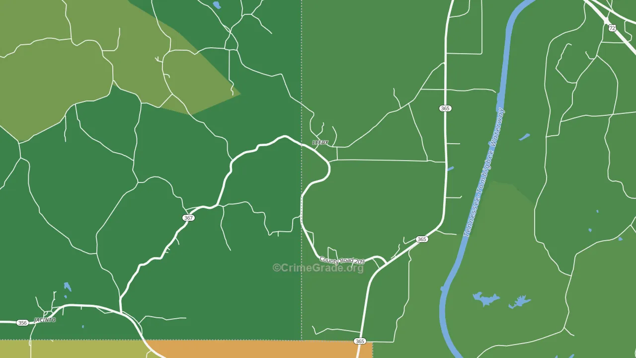 Leedy, MS Map of Murder Rates