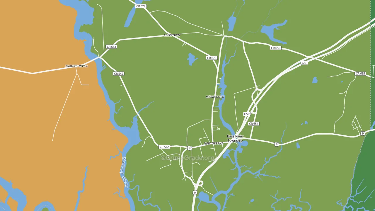 Leektown, NJ Map of Murder Rates