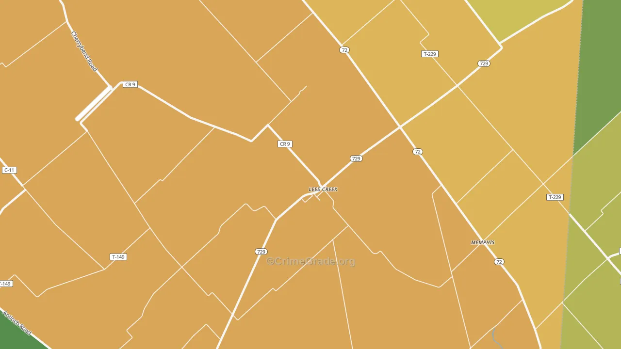 Lees Creek, OH Map of Murder Rates