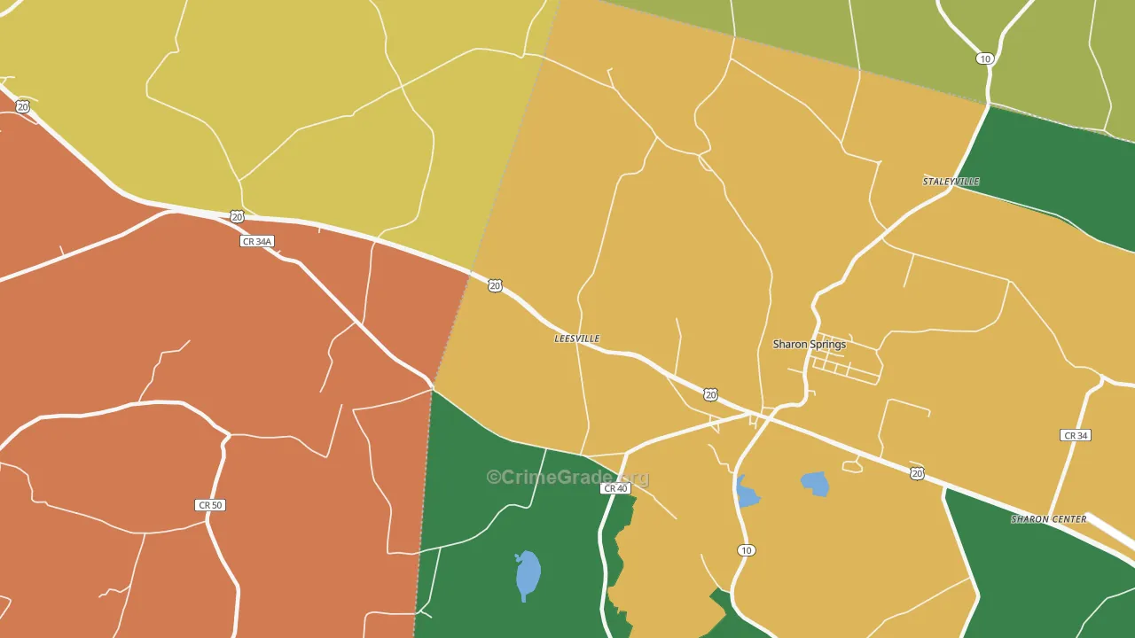 Leesville, NY Map of Murder Rates