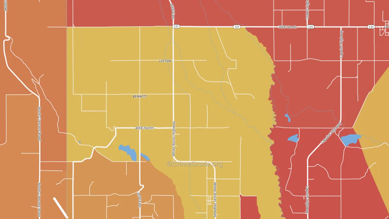 Leeton, UT Map of Murder Rates