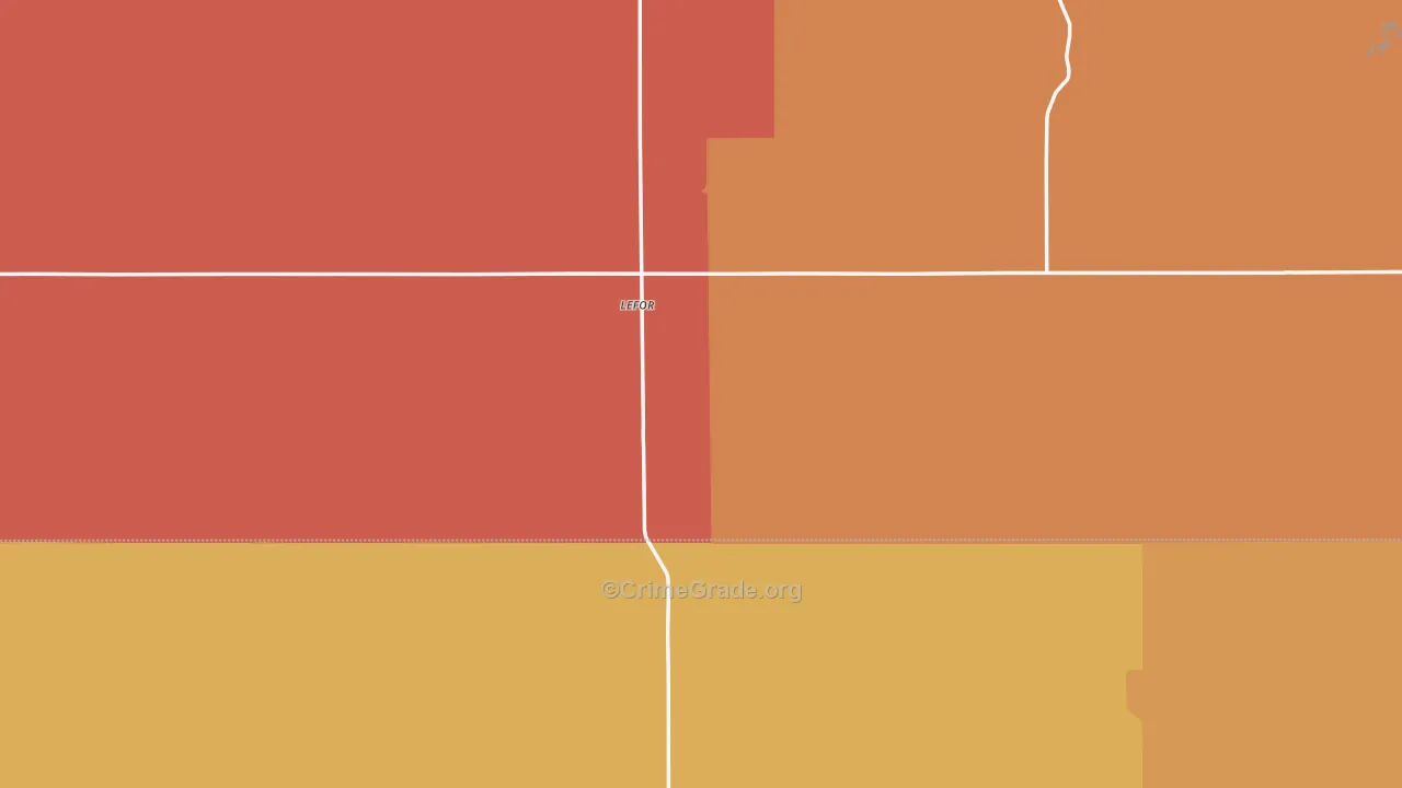 Lefor, ND Map of Murder Rates