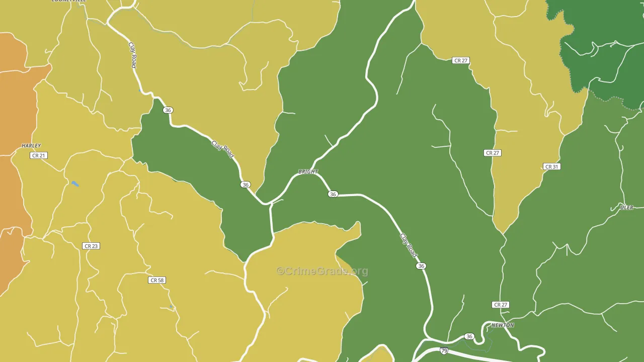Left Hand, WV Map of Murder Rates