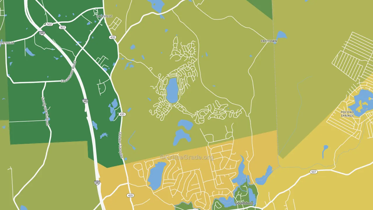 Lehigh, PA Map of Murder Rates
