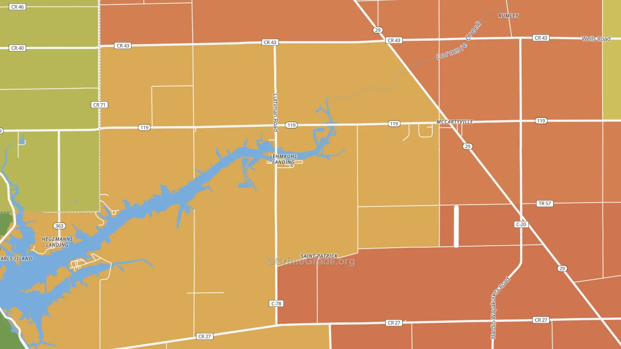 Lehmkuhl Landing, OH Map of Murder Rates