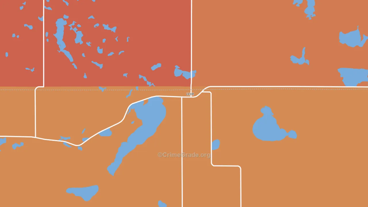 Lehr, ND Map of Murder Rates