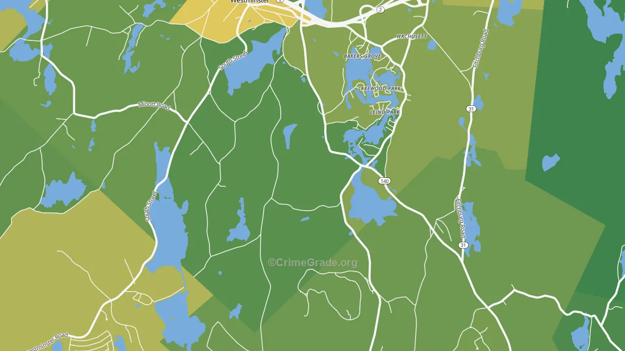 Leino Park, MA Map of Murder Rates