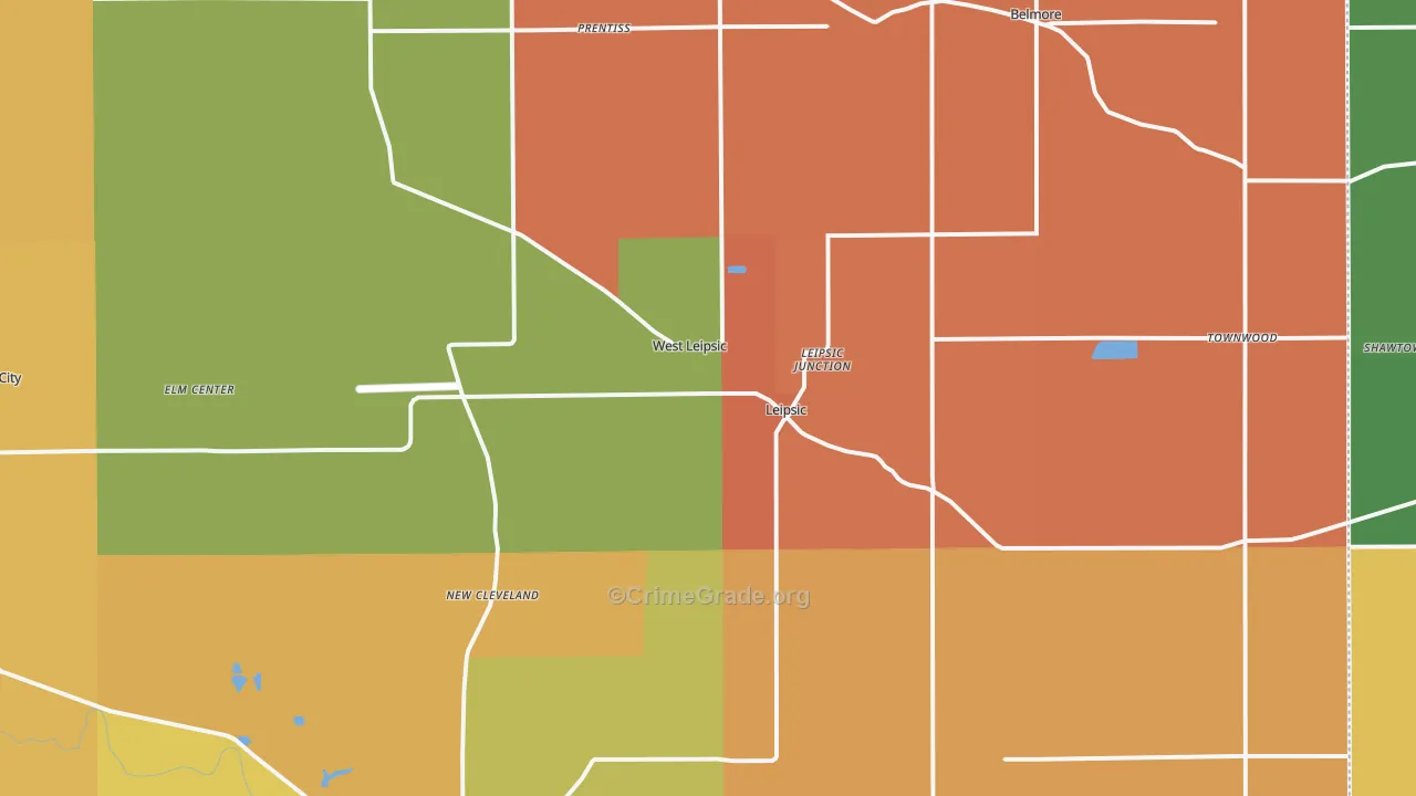 Leipsic, OH Map of Murder Rates