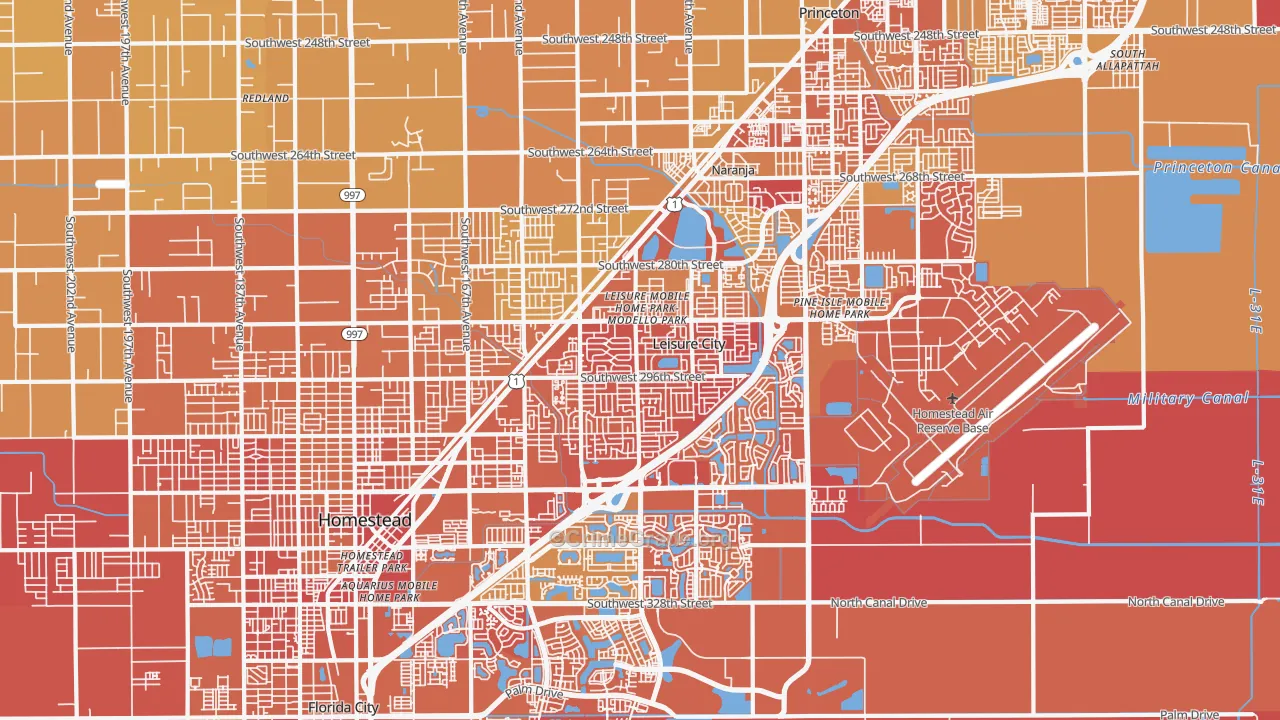 Leisure City, FL Map of Murder Rates
