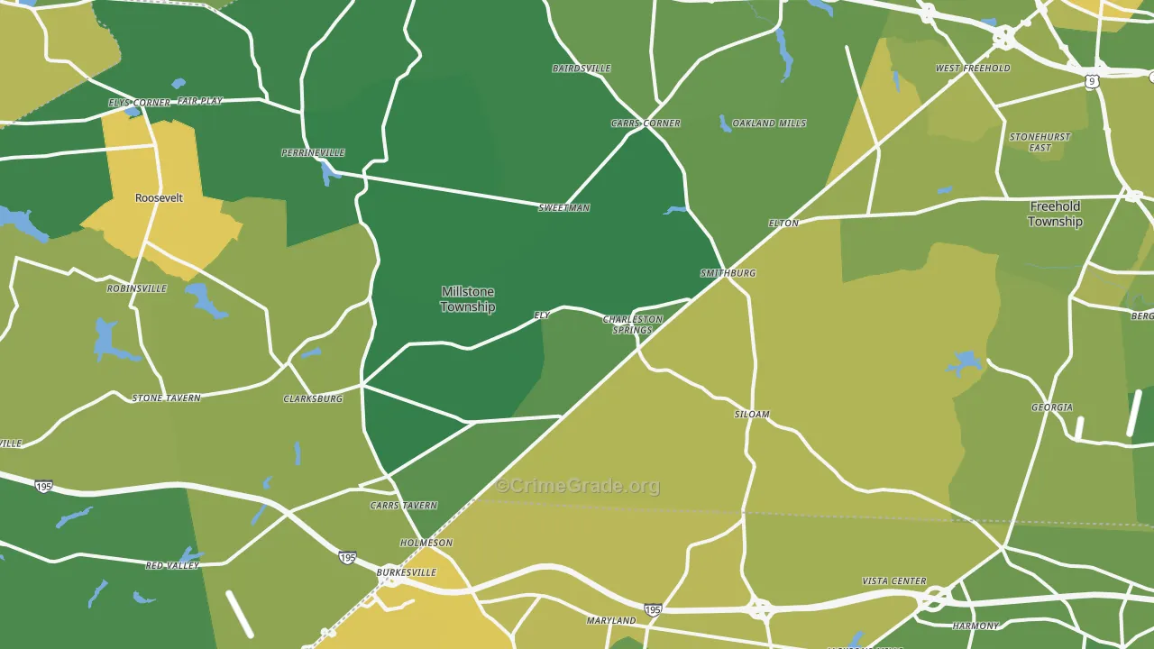 Leisure Knoll, NJ Map of Murder Rates