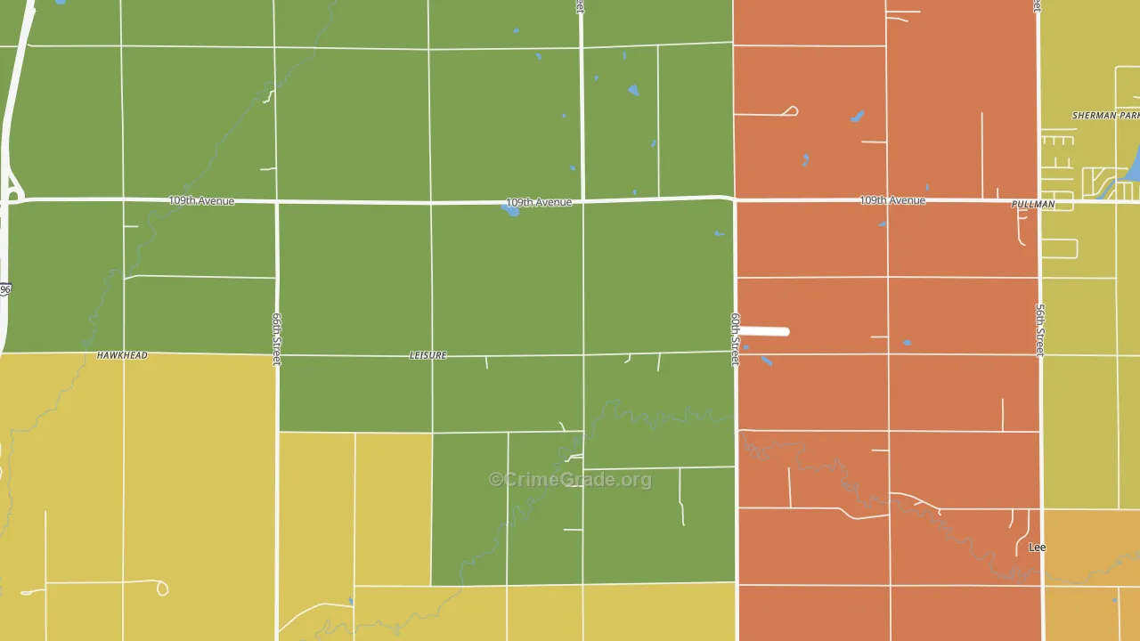 Leisure, MI Map of Murder Rates