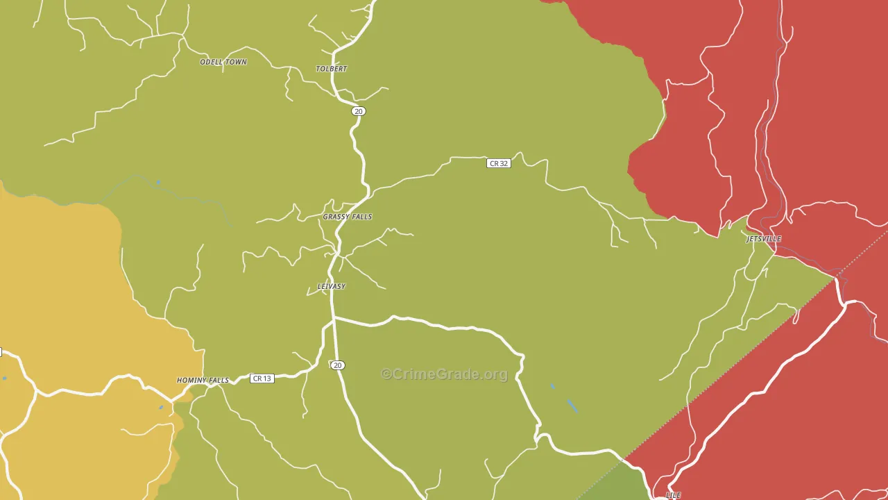 Leivasy, WV Map of Murder Rates