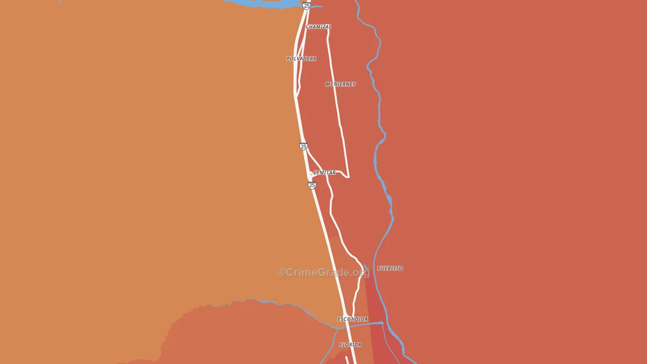 Lemitar, NM Map of Murder Rates