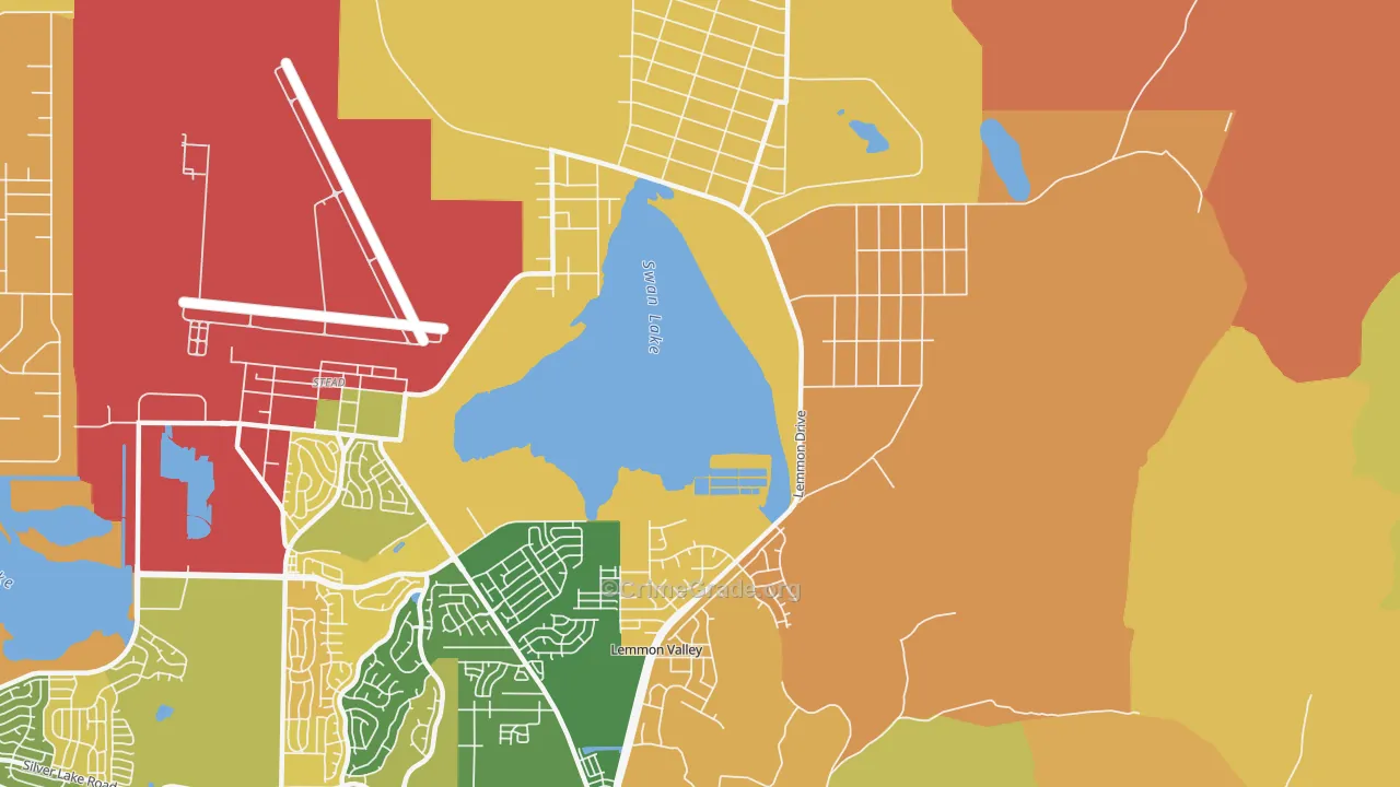 Lemmon Valley, NV Map of Murder Rates