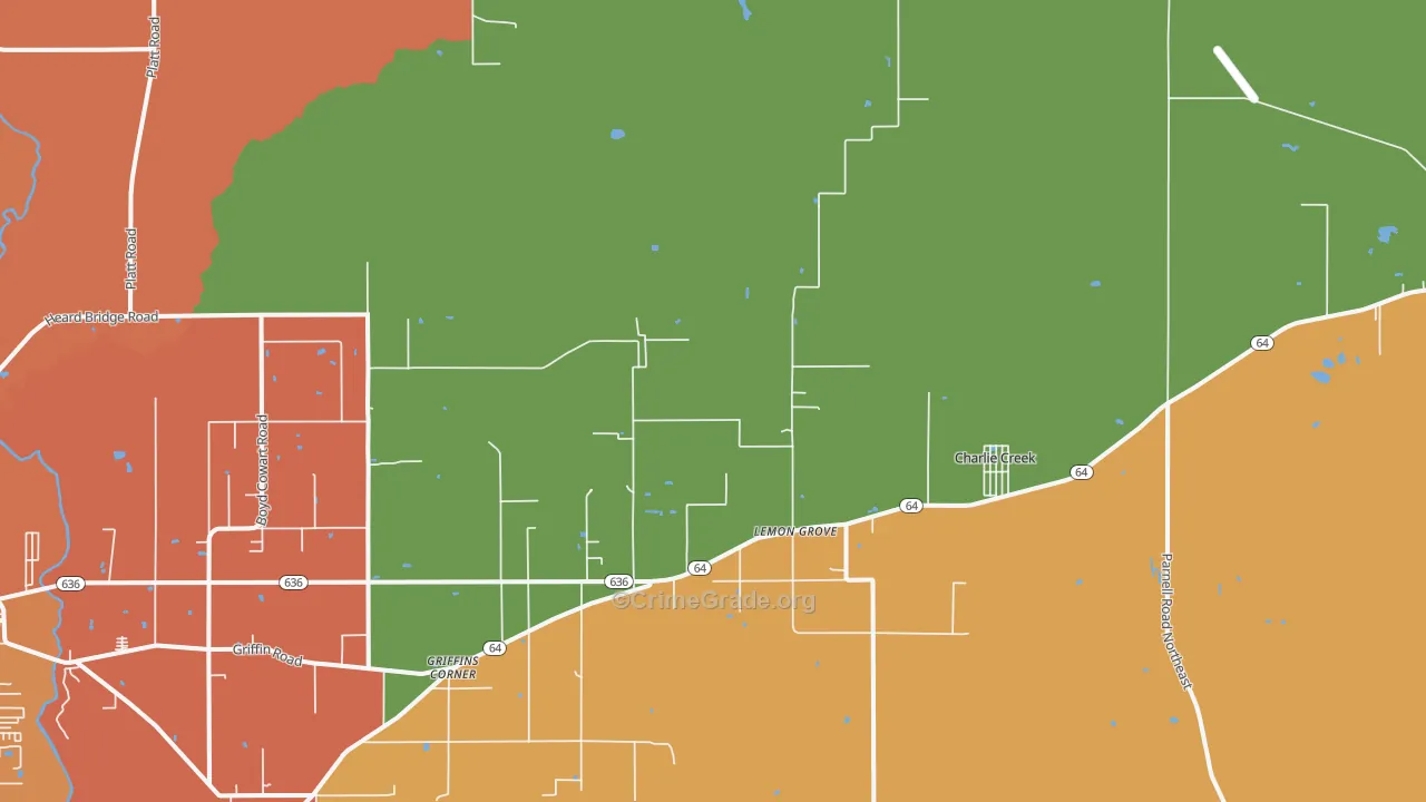 Lemon Grove, FL Map of Murder Rates