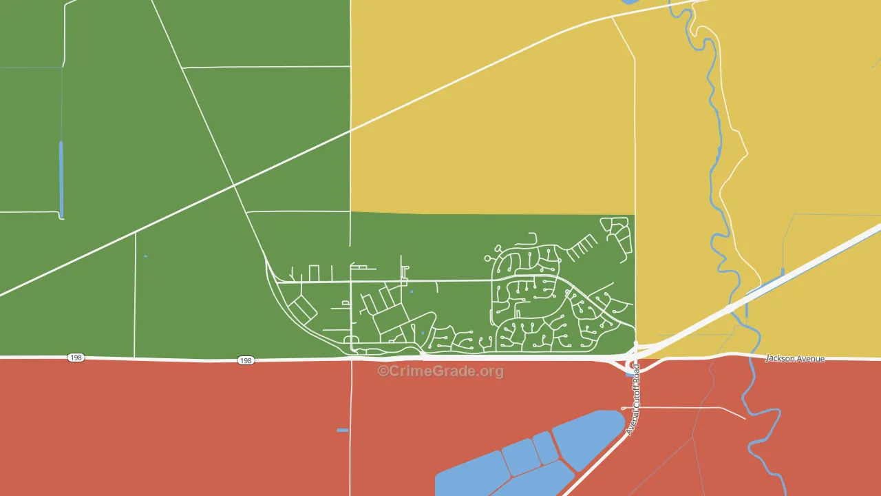 Lemoore Station, CA Map of Murder Rates