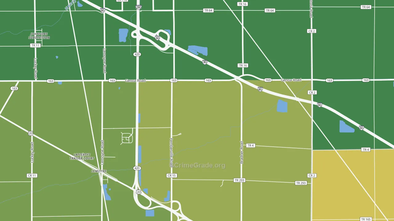 Lemoyne, OH Map of Murder Rates