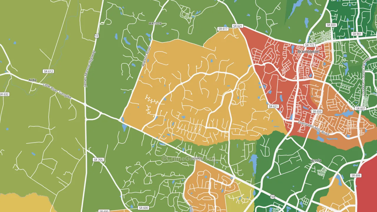 Lenah, VA Map of Murder Rates
