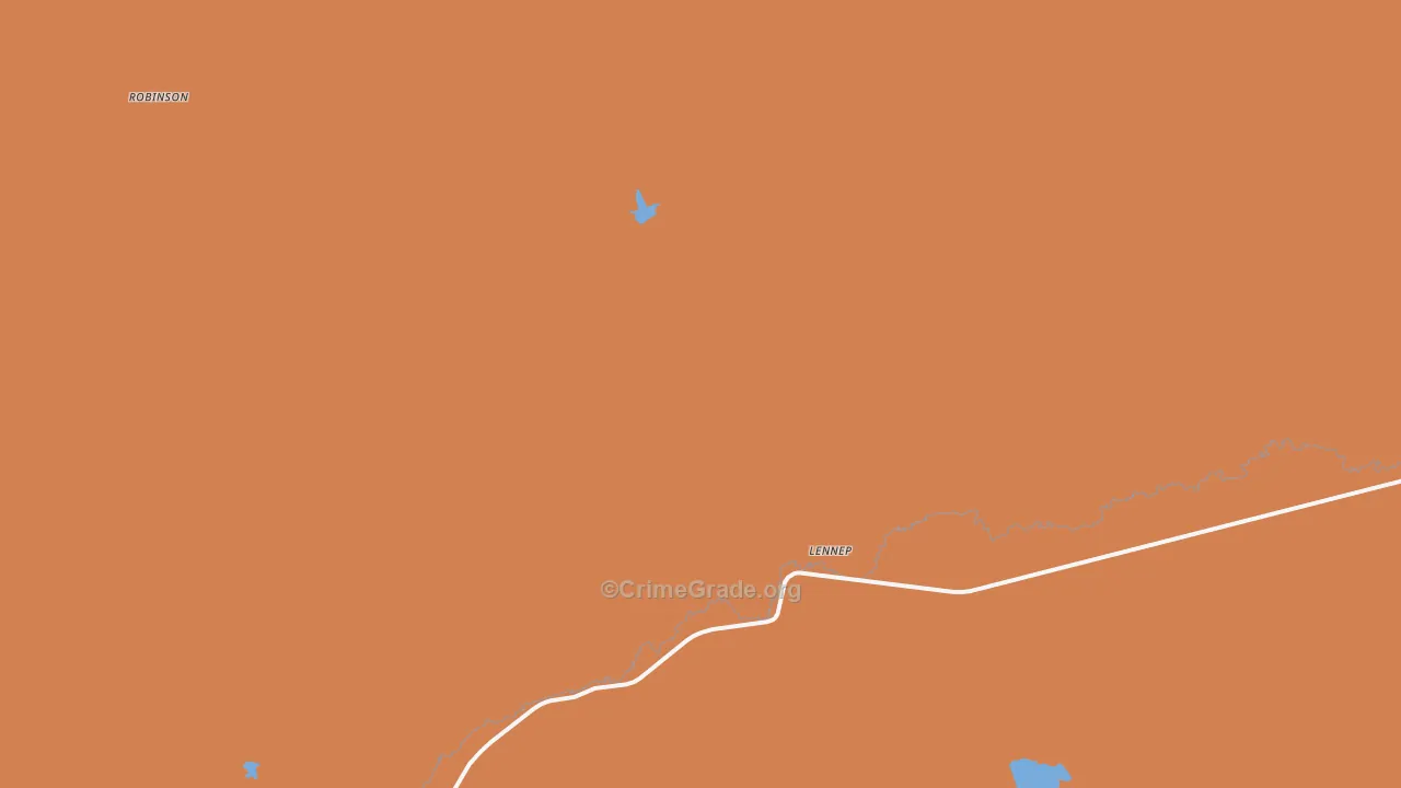 Lennep, MT Map of Murder Rates