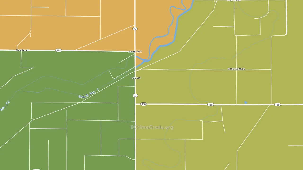 Lennie, AR Map of Murder Rates