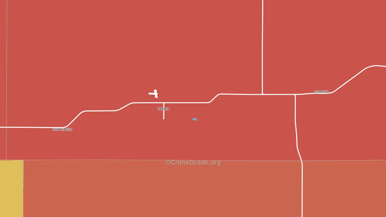 Lenora, KS Map of Murder Rates