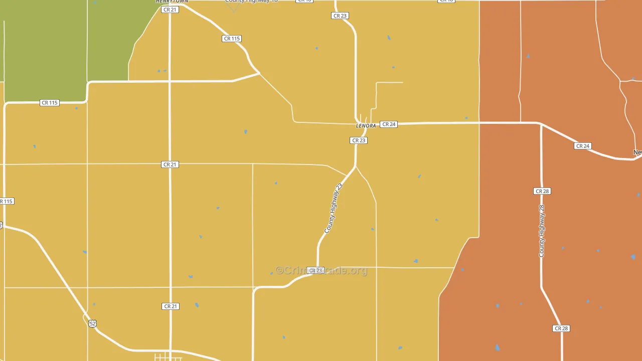 Lenora, MN Map of Murder Rates