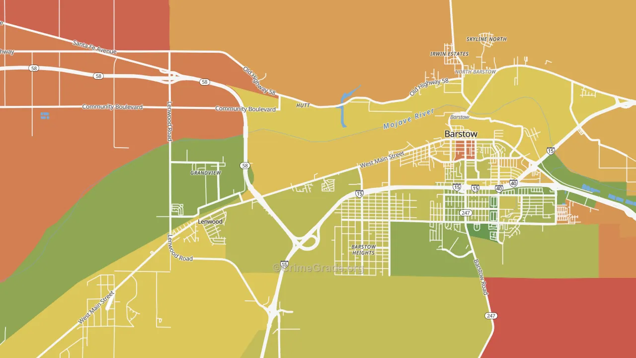 Lenwood, CA Map of Murder Rates