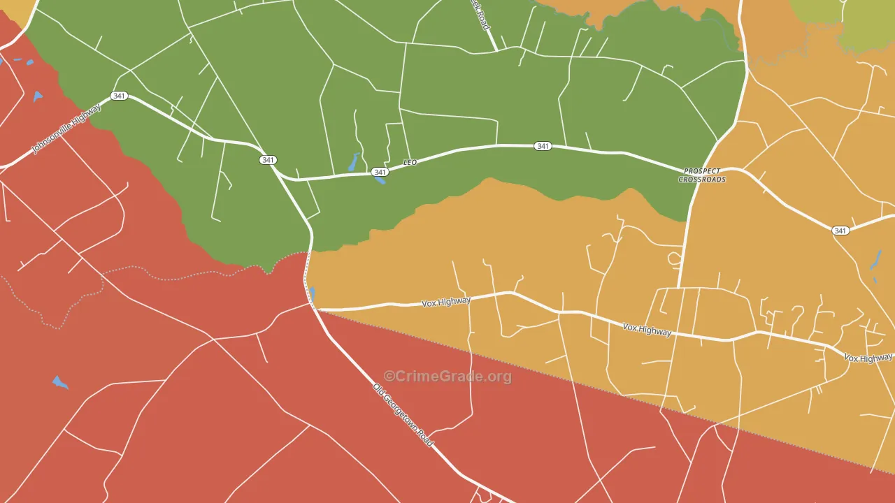 Leo, SC Map of Murder Rates