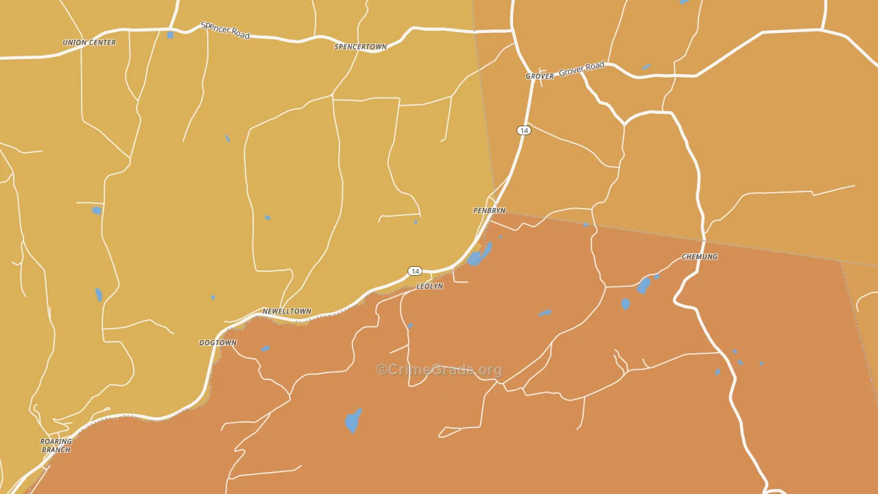 Leolyn, PA Map of Murder Rates
