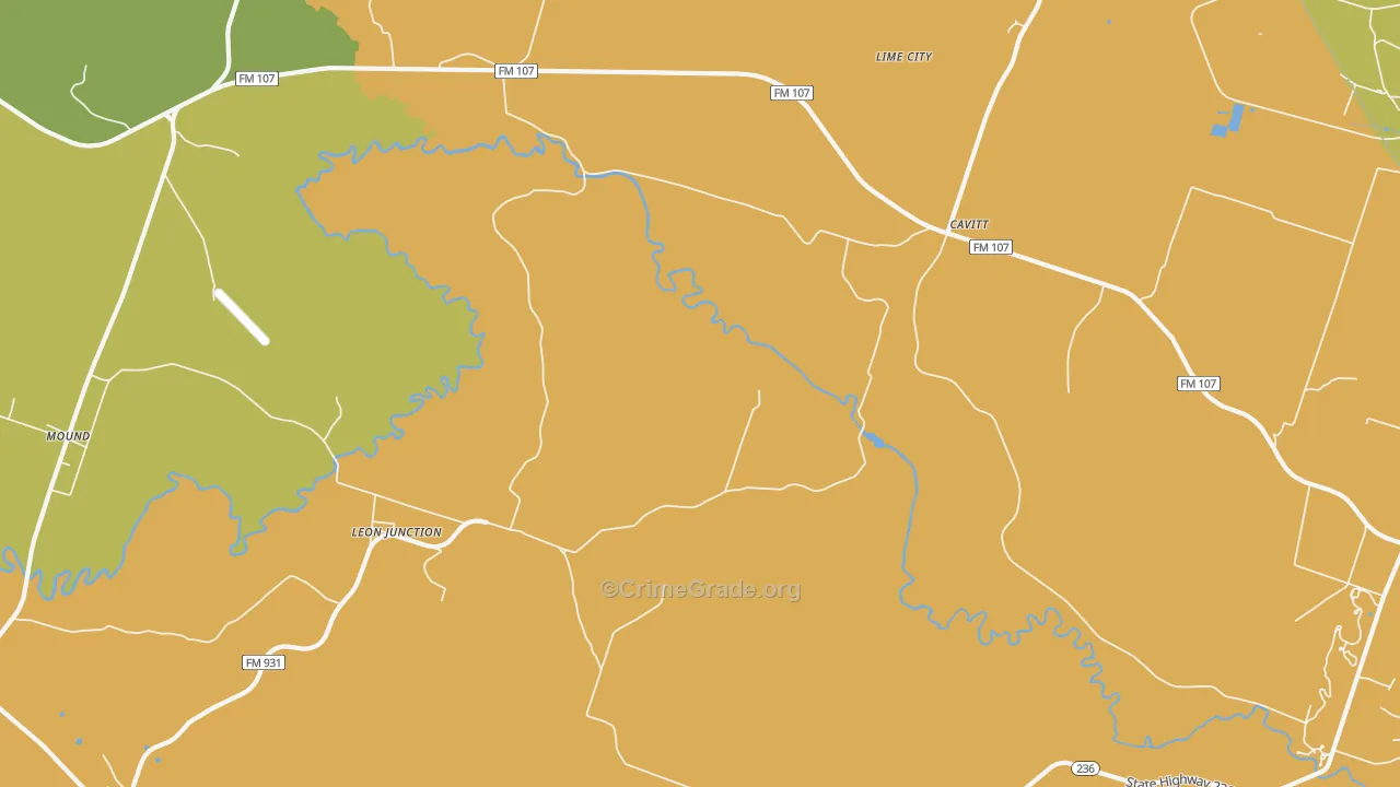 Leon Junction, TX Map of Murder Rates