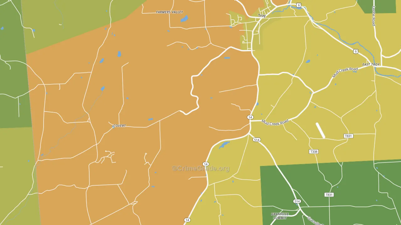 Leona, PA Map of Murder Rates