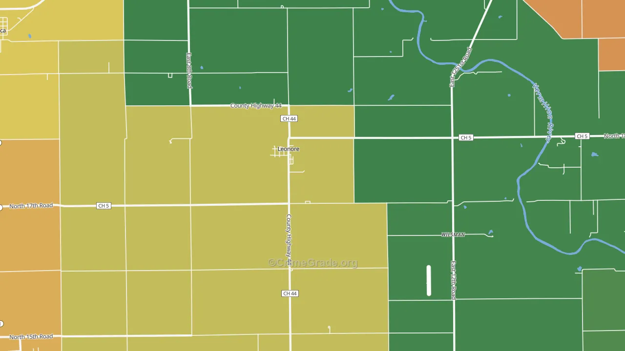 Leonore, IL Map of Murder Rates