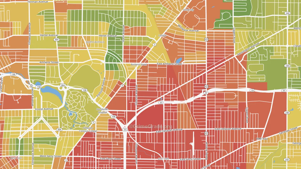 Leroy, Buffalo, NY Map of Murder Rates