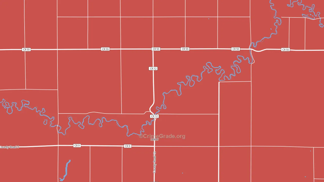 Leroy, ND Map of Murder Rates