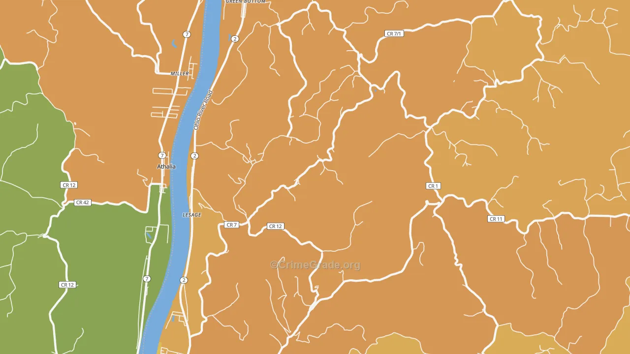 Lesage, WV Map of Murder Rates