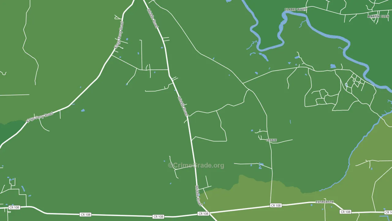 Lessie, FL Map of Murder Rates