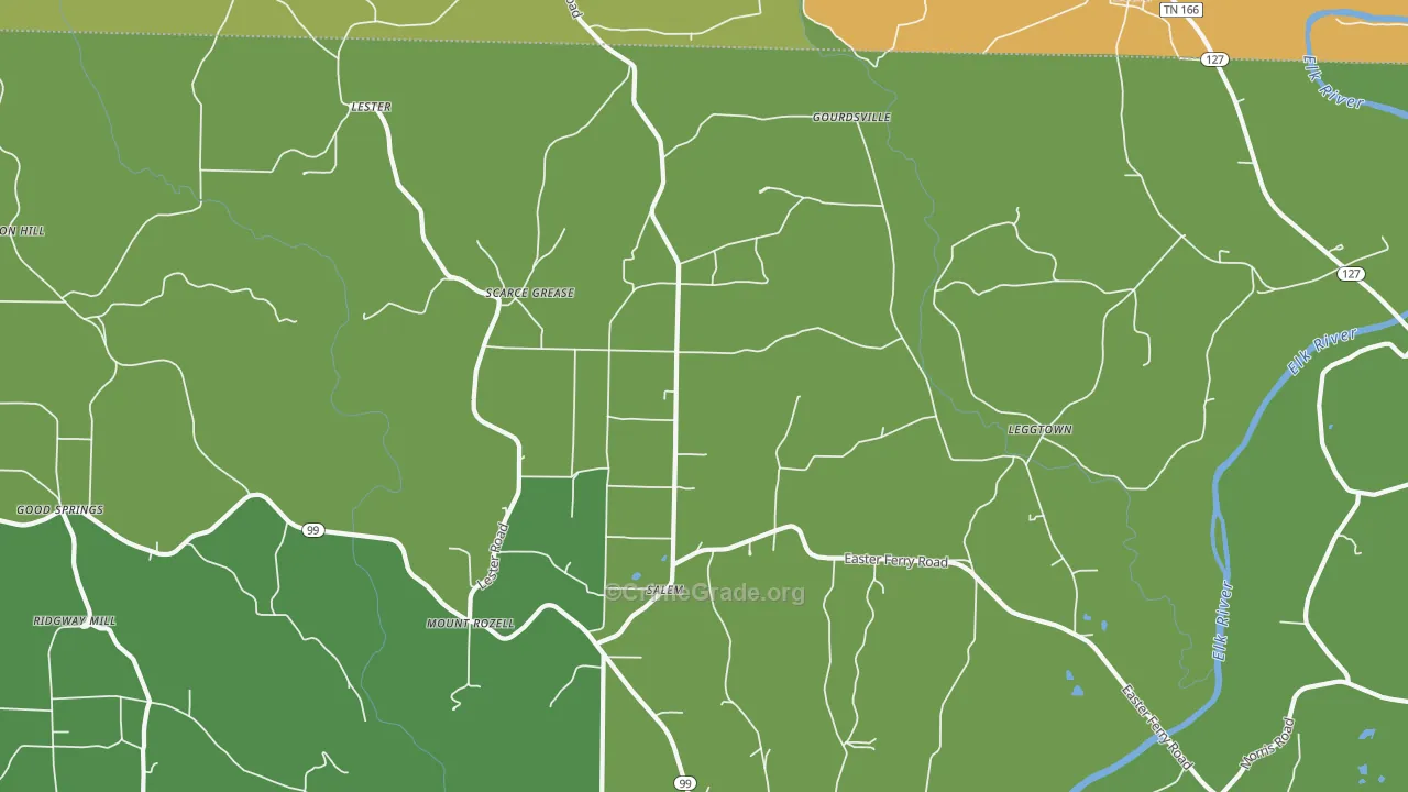 Lester, AL Map of Murder Rates