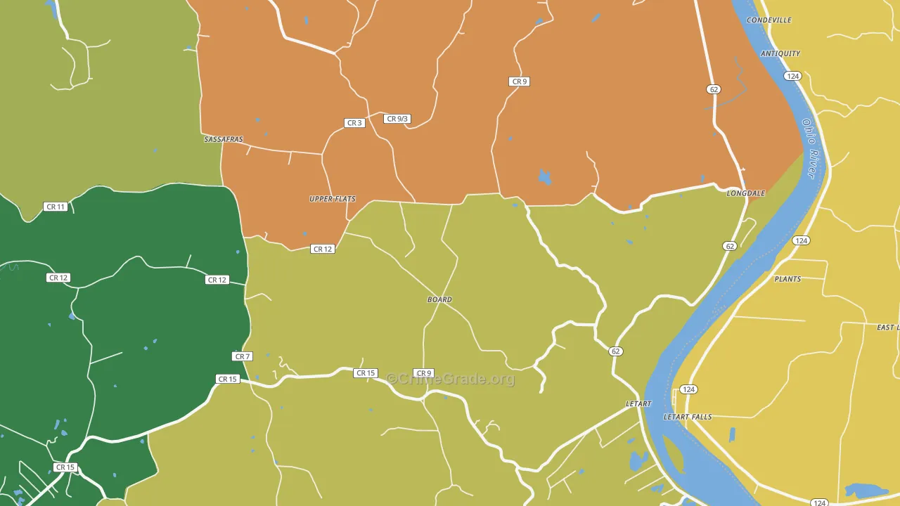 Letart, WV Map of Murder Rates