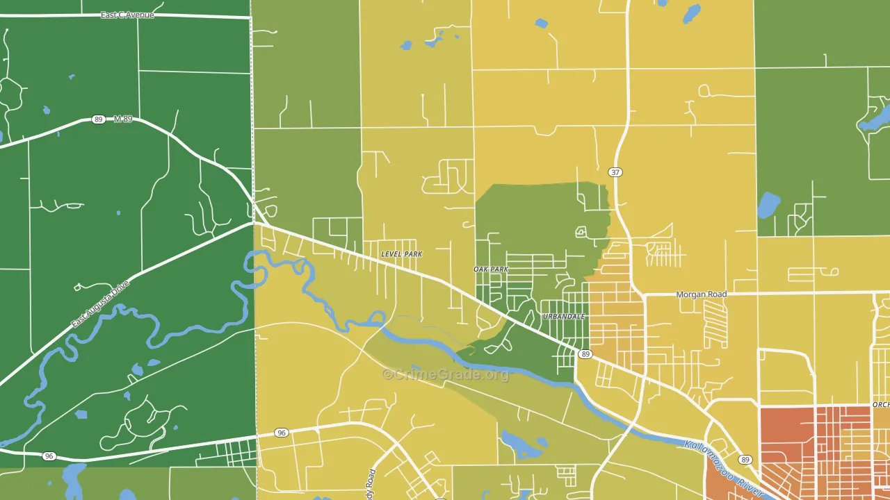 Level Park-Oak Park, MI Map of Murder Rates