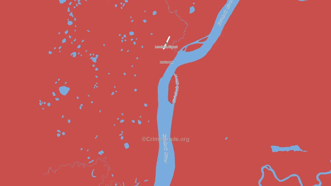 Levelock, AK Map of Murder Rates
