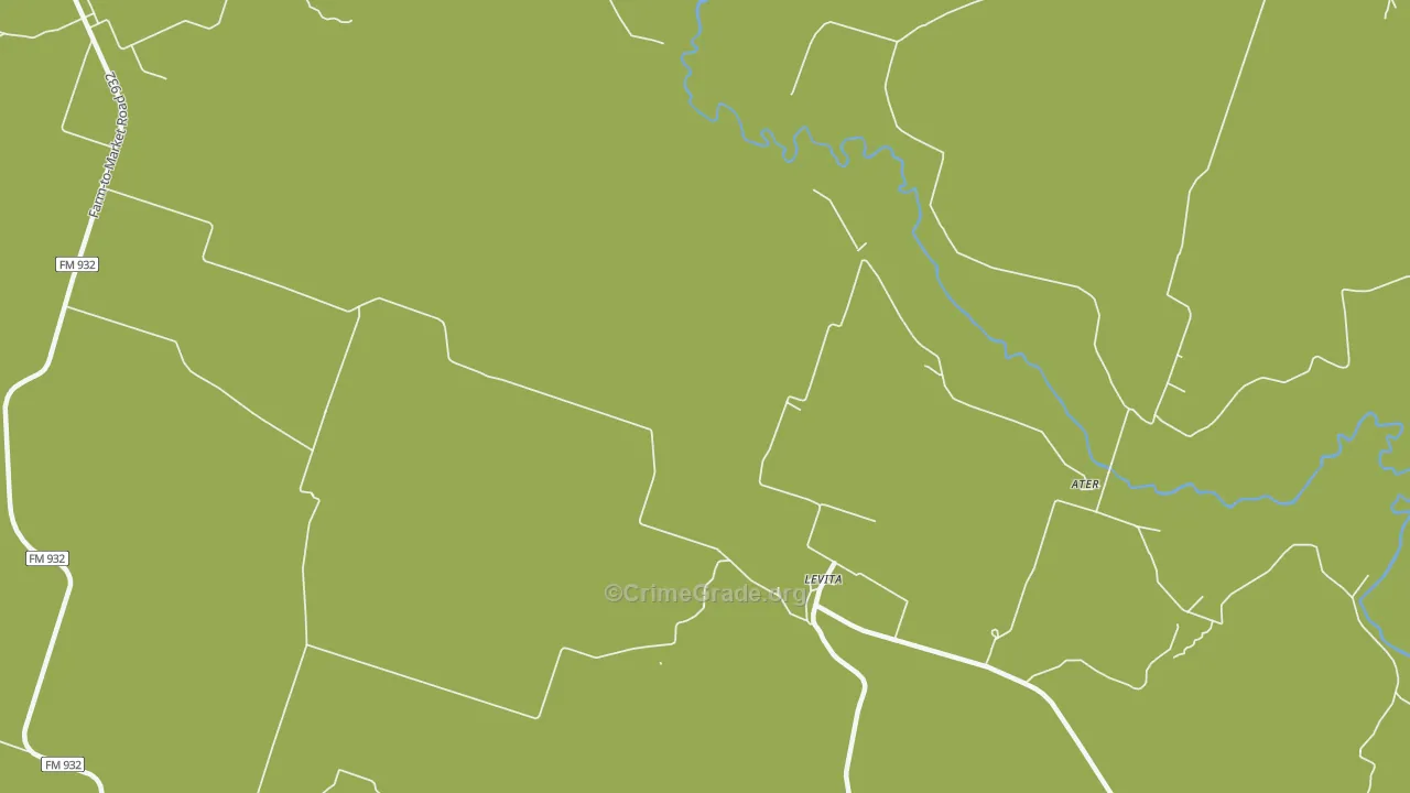 Levita, TX Map of Murder Rates