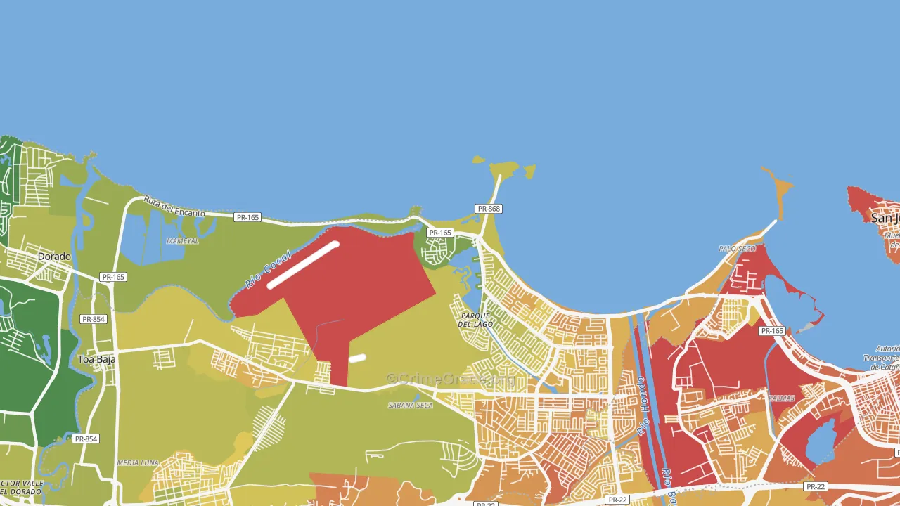 Levittown, PR Map of Murder Rates