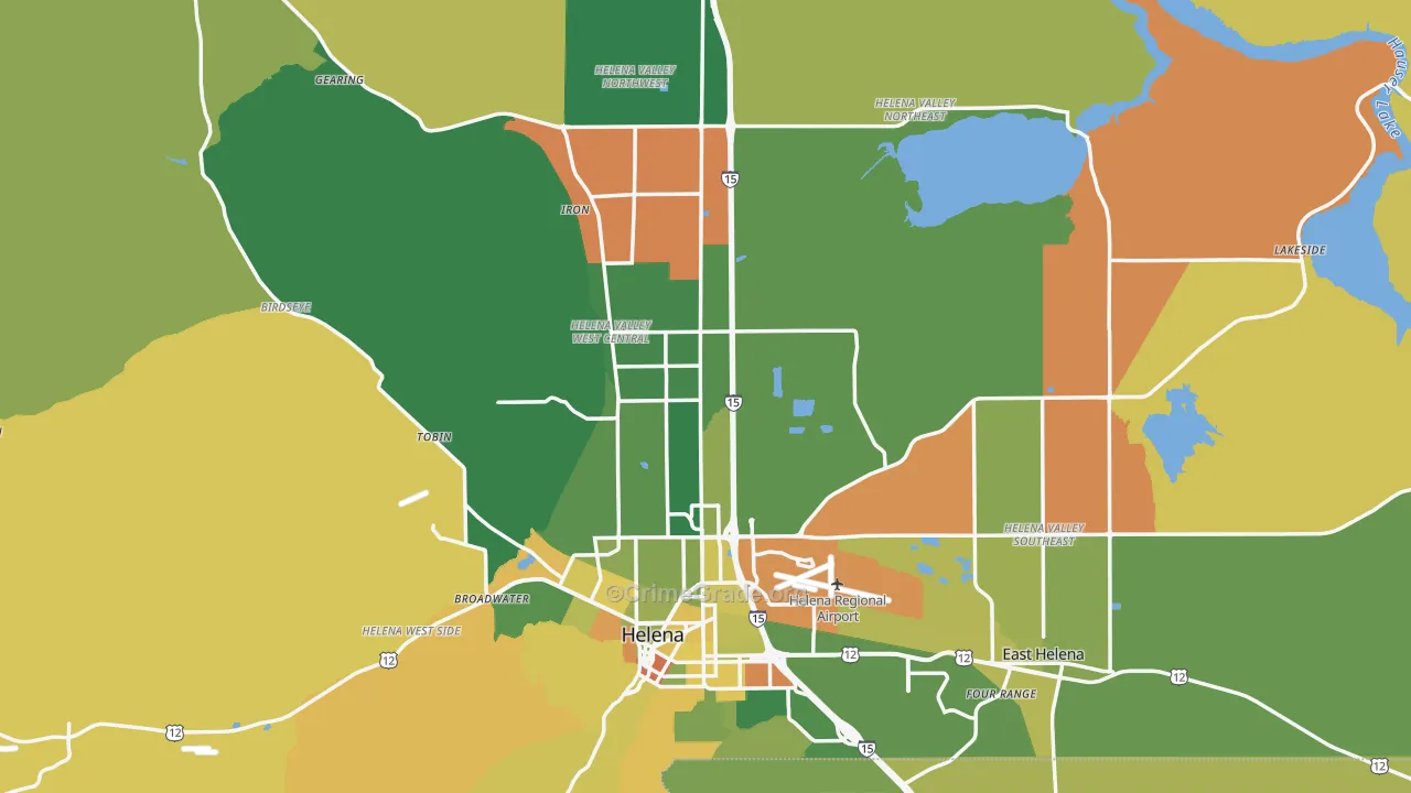 Lewis and Clark County, MT Map of Murder Rates