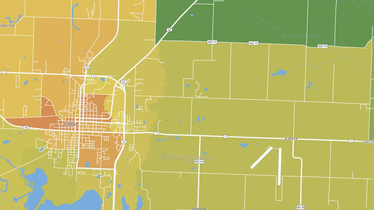 Lewis, MO Map of Murder Rates