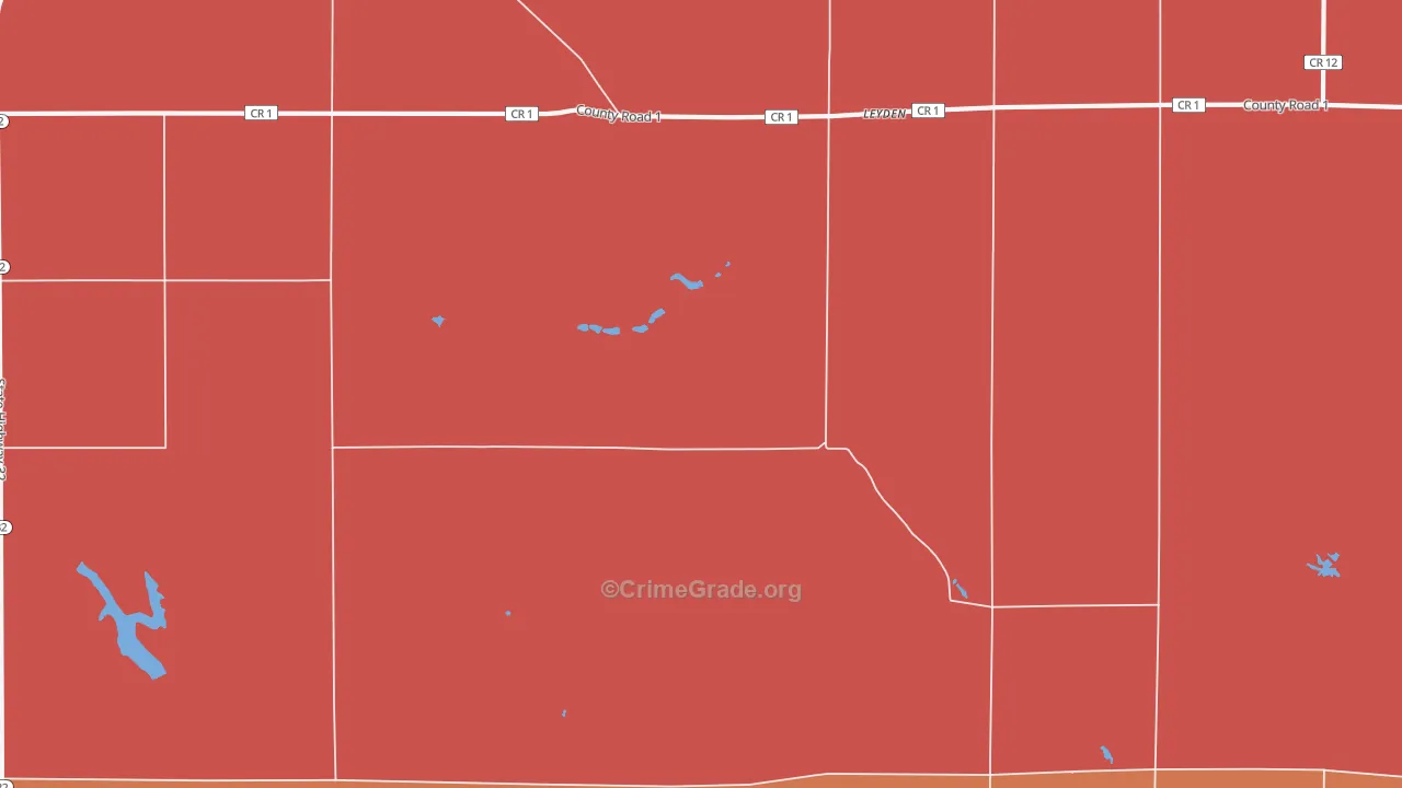 Leyden, ND Map of Murder Rates