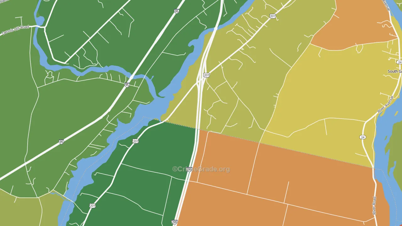 Libby Hill, ME Map of Murder Rates