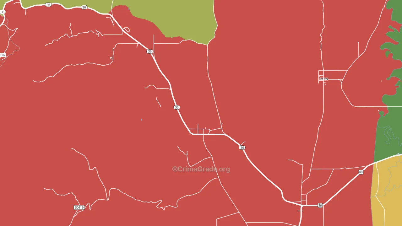 Liberty, ID Map of Murder Rates