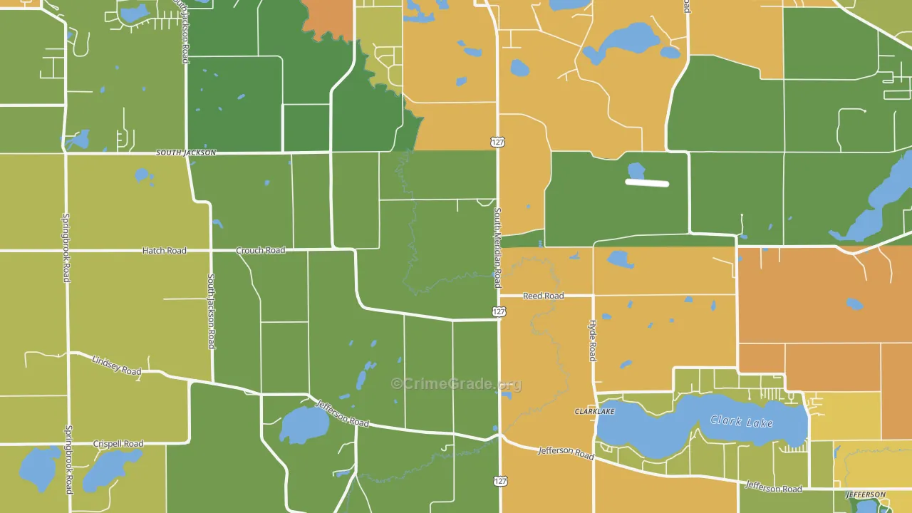 Liberty, MI Map of Murder Rates