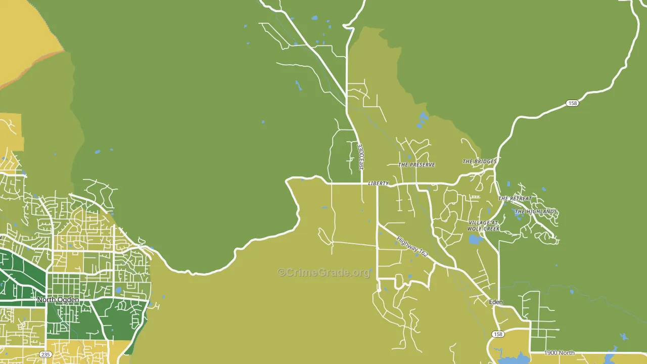 Liberty, UT Map of Murder Rates